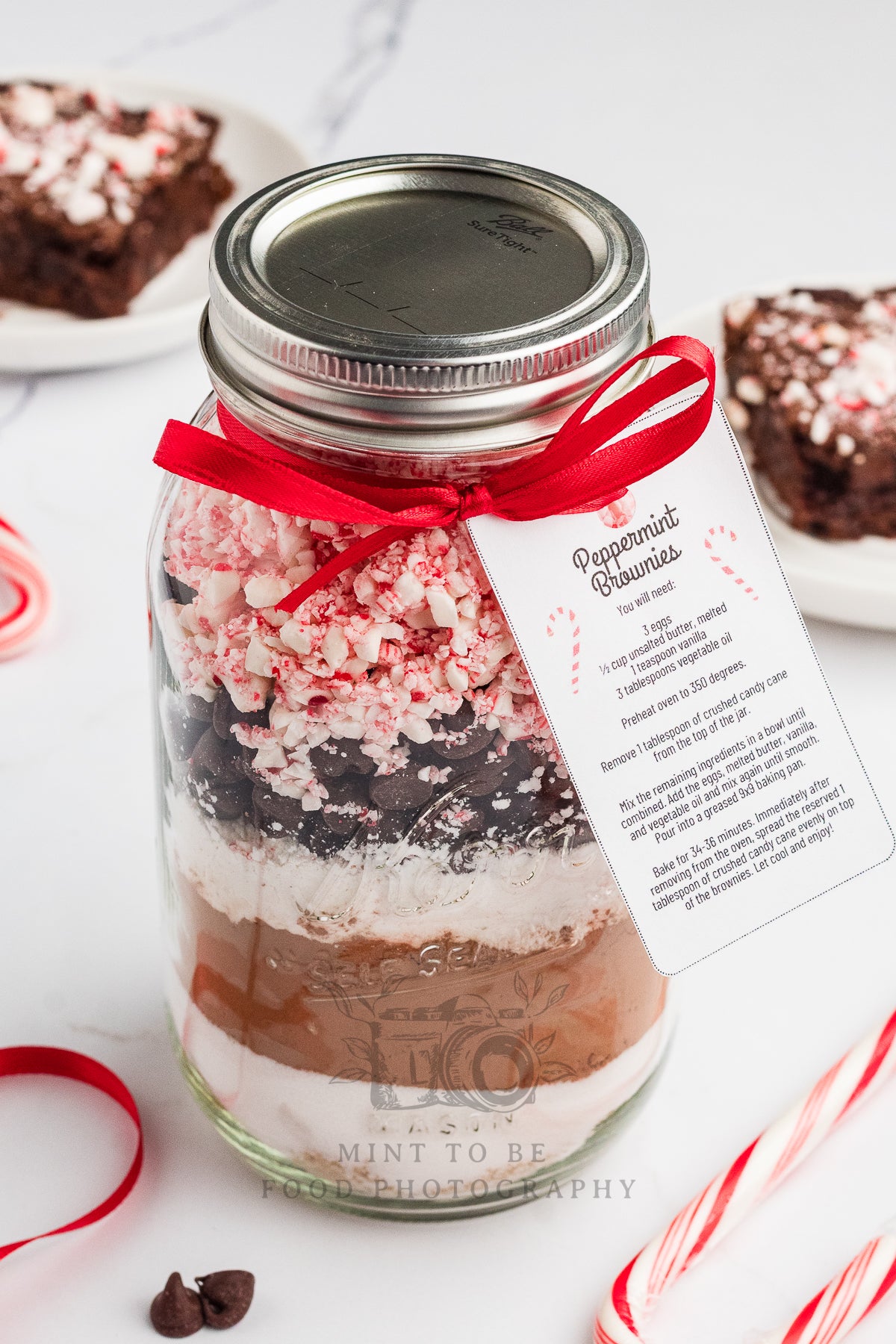 Peppermint Brownies in a Jar (Exclusive)