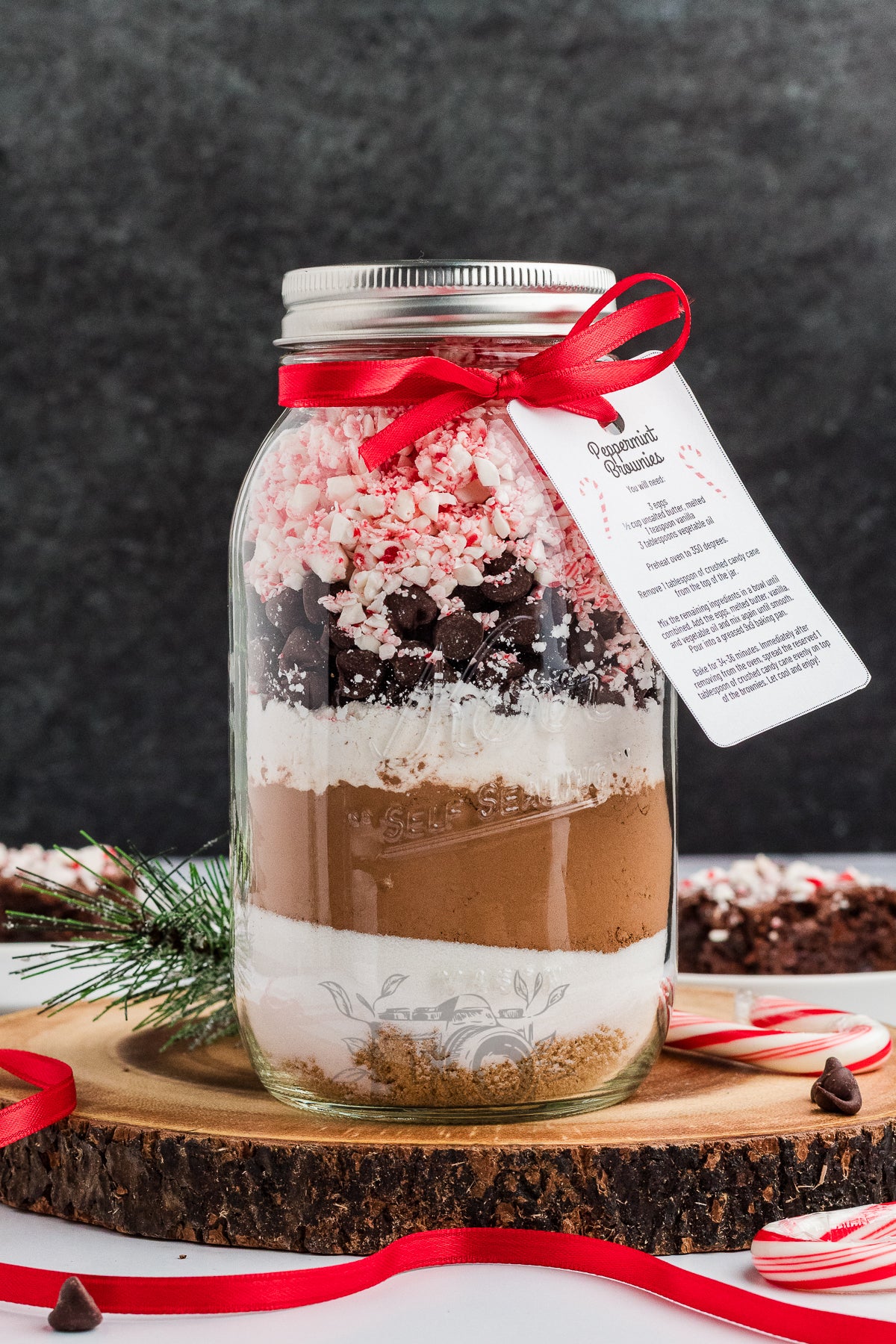 Peppermint Brownies in a Jar (Exclusive)
