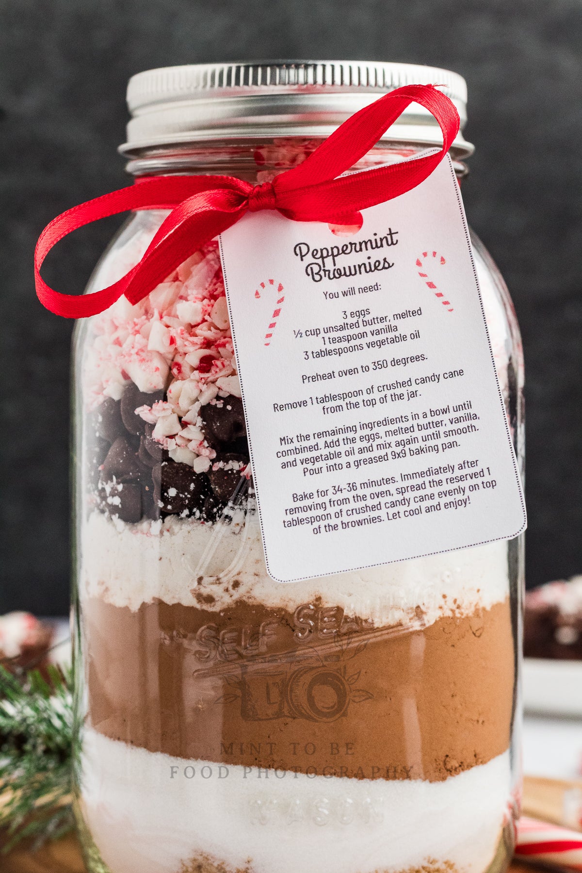 Peppermint Brownies in a Jar (Exclusive)