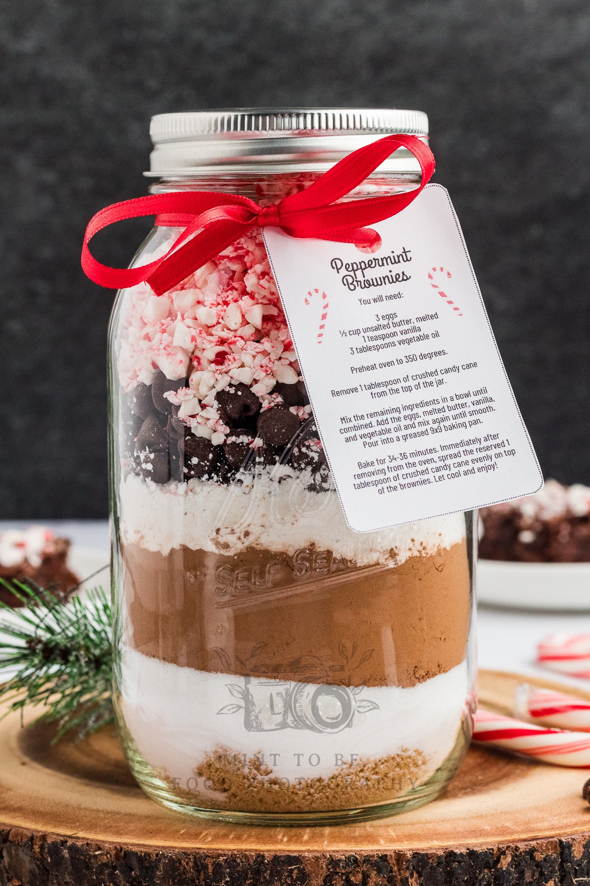 Peppermint Brownies in a Jar (Exclusive)