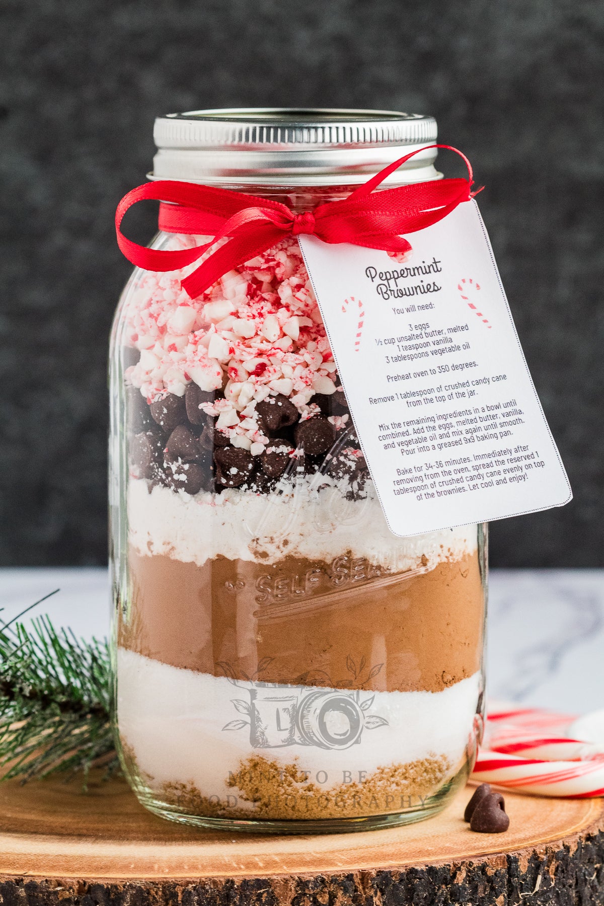 Peppermint Brownies in a Jar (Exclusive)
