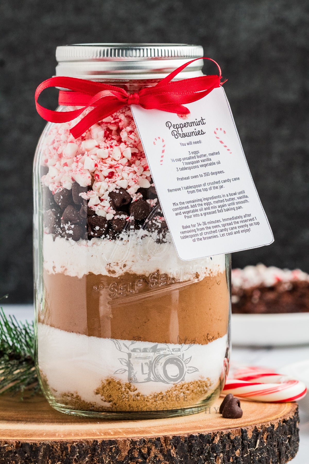 Peppermint Brownies in a Jar (Exclusive)